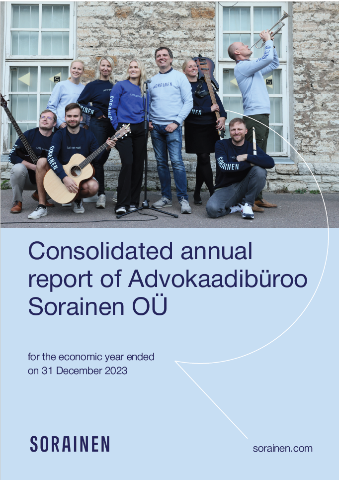 Annual Report of Sorainen Estonia title page